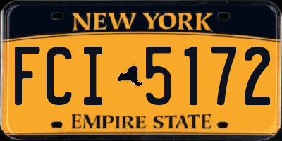 NY license plate FCI5172