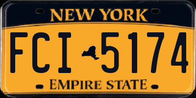 NY license plate FCI5174