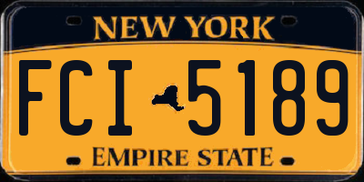 NY license plate FCI5189