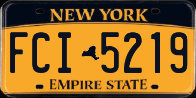 NY license plate FCI5219