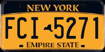 NY license plate FCI5271