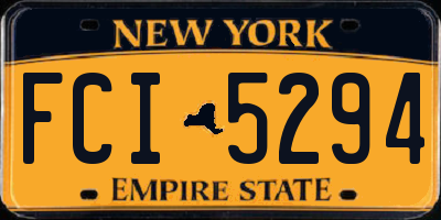 NY license plate FCI5294