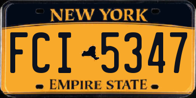 NY license plate FCI5347