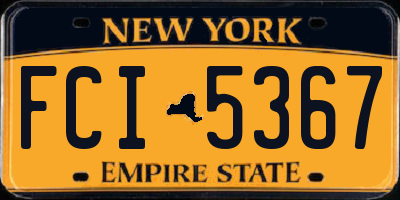 NY license plate FCI5367
