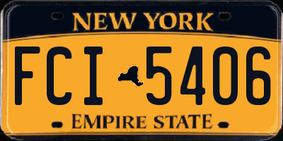 NY license plate FCI5406