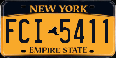 NY license plate FCI5411