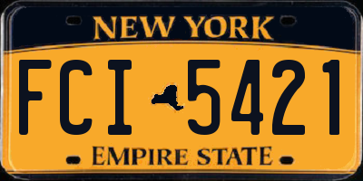 NY license plate FCI5421