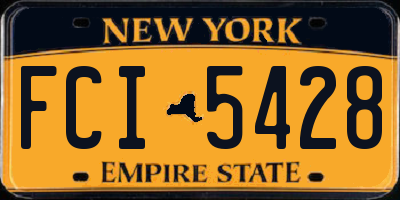 NY license plate FCI5428