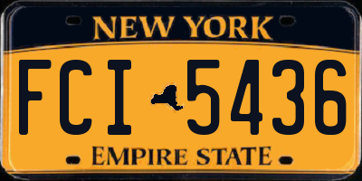 NY license plate FCI5436