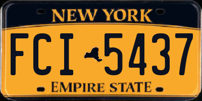 NY license plate FCI5437