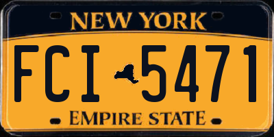 NY license plate FCI5471