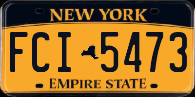 NY license plate FCI5473