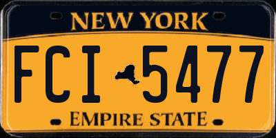 NY license plate FCI5477