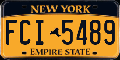 NY license plate FCI5489