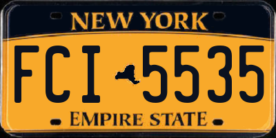 NY license plate FCI5535