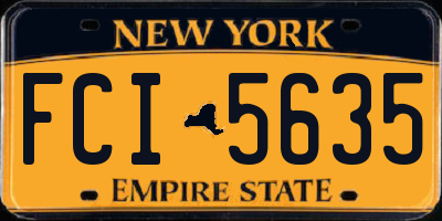 NY license plate FCI5635