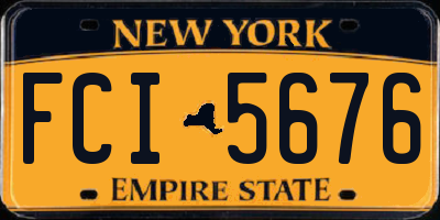NY license plate FCI5676
