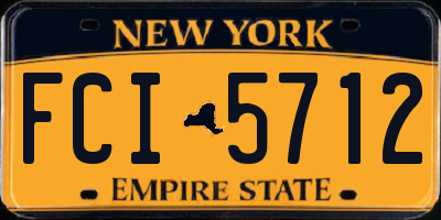 NY license plate FCI5712
