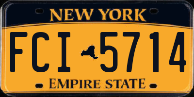NY license plate FCI5714