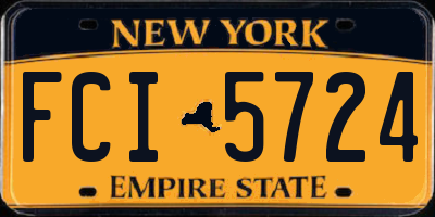NY license plate FCI5724