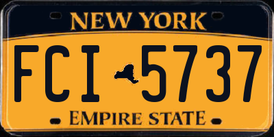 NY license plate FCI5737