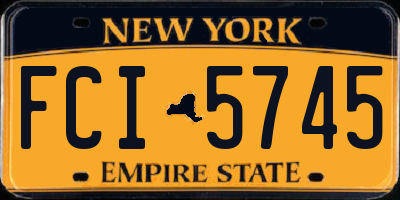 NY license plate FCI5745