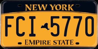NY license plate FCI5770