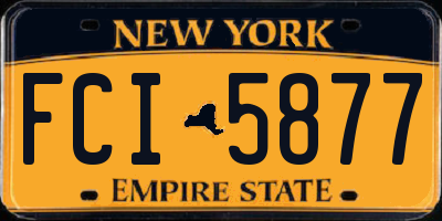 NY license plate FCI5877