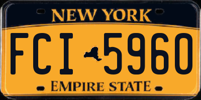 NY license plate FCI5960
