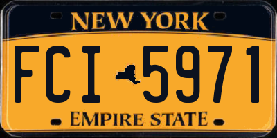 NY license plate FCI5971