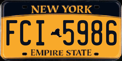 NY license plate FCI5986