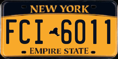 NY license plate FCI6011