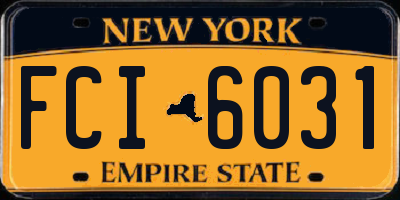 NY license plate FCI6031