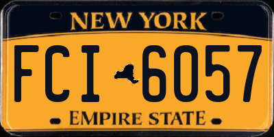 NY license plate FCI6057