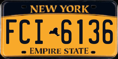NY license plate FCI6136