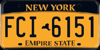 NY license plate FCI6151