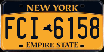 NY license plate FCI6158