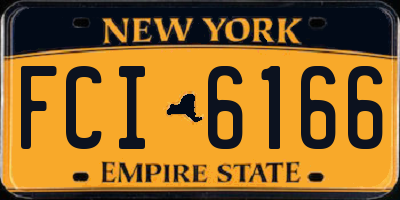 NY license plate FCI6166