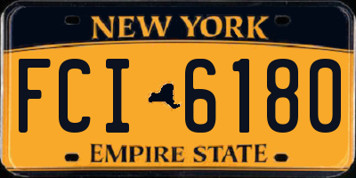 NY license plate FCI6180