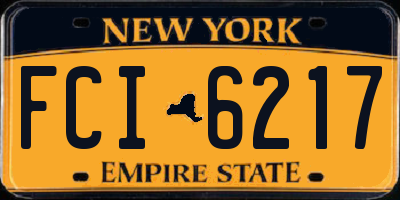 NY license plate FCI6217