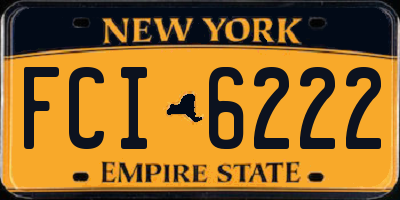 NY license plate FCI6222