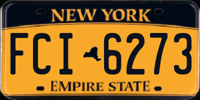 NY license plate FCI6273
