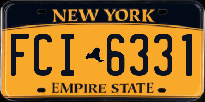 NY license plate FCI6331