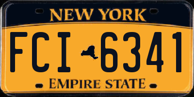 NY license plate FCI6341