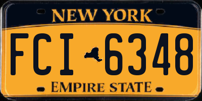 NY license plate FCI6348