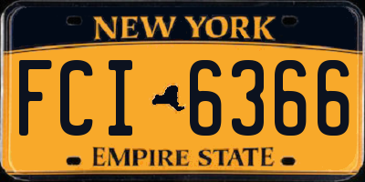 NY license plate FCI6366
