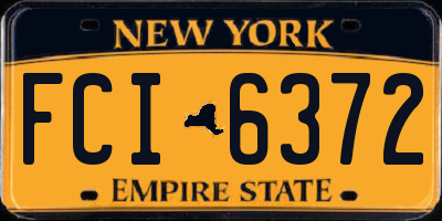 NY license plate FCI6372