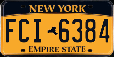 NY license plate FCI6384