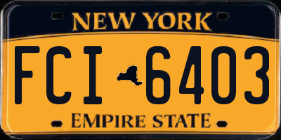 NY license plate FCI6403