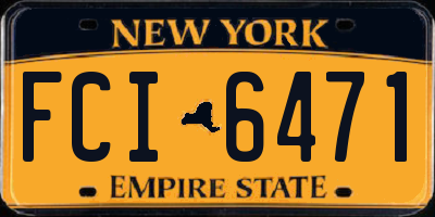 NY license plate FCI6471
